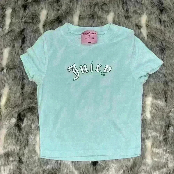 Forever 21 x Juicy Couture Terry cloth cropped top sz small - Picture 2 of 6